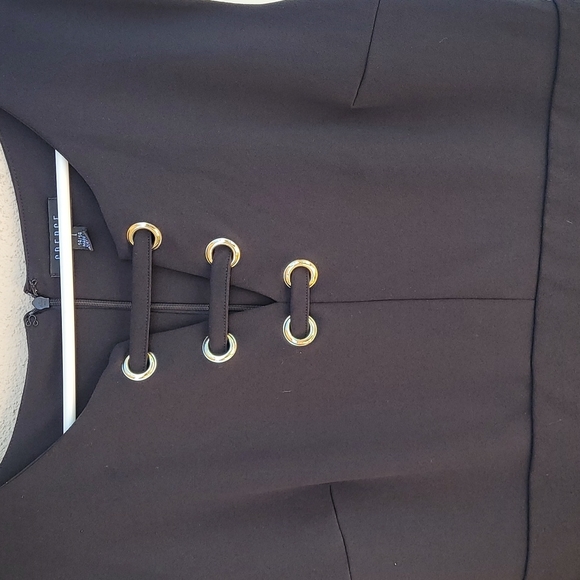 Black Spense jumpsuit with gold lace up front - Picture 2 of 3